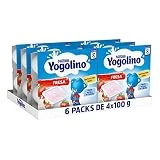 NESTLÉ YOGOLINO FRESA, a partir de los 8 meses,Pack de 6 ( 4x100g), Fórmula mejorada