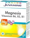 JUVAMINE - Magnesio - Reducir El Cansancio - Systema Nervioso - Vitaminas B6, B2 y B1-30 Comprimidos Efervescentes