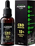 Auténtico Aceite CBD Oil 15% | 30ml | 4500mg de Cannabidiol | Aceite de Cáñamo Bio enriquecido con 15% CBD | 1200 gotas Aceite CBD | Hemp Oil | 0% THC