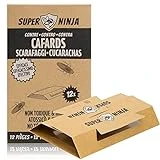 Super Ninja trampas para cucarachas - 12 trampas - trampas para cucarachas Altamente efectivas y ecológicas - fáciles de Usar - hasta 3 Meses por Trampa.