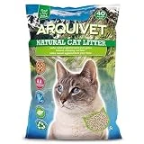 Arquivet Natural Cat Litter - Lecho natural para gatos - Lecho higiénico para gatos - Lecho biodegradable, ecológico, vegetal - Hasta 40 días - Lecho natural aglomerante para felinos - 5L