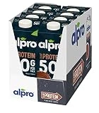 Alpro Bebida Vegetal de Soja Proteína Chocolate 8x1L
