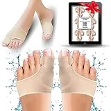 1 Pck de 2 uds Corrector de juanetes y hueso del pie - Separador y Protector de juanetes - Corrector dedos del pie para aliviar el dolor - Hallux Valgus - Dedo martillo. Tall Univ