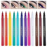 Vesaneae 12 Colores Waterproof Eyeliner,Líquido Mate Larga Duración EyeLiner,Delineador De Ojos Resistente Al Agua Y Antimanchas para Cosplay