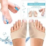 Feliger Set Corrector de Juanetes Ortopedico (x4) para Aliviar el Dolor - Pack 2 Separador Dedos Silicona Gel Suave - Pack 2 Nocturno y Dia de Descanso - Protector Dedos Pie Hombre y Mujer