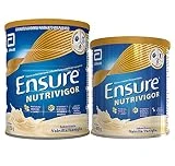 Ensure Pack de 2 NutriVigor Complemento Alimenticio con Proteínas, Vitaminas y Minerales, Sabor Vainilla - 850 gr + 400 gr