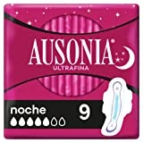 AUSONIA Noche Compresas con Alas, 9 Unidades