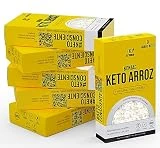 KETONICO Konjac Keto Sin Gluten, Sin Lactosa, Sin Soja, Sin OMG, Certificado Keto 1.2g Carbohidratos por Plato, Pack 6x Konjac Arroz