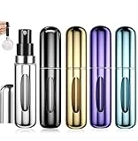 ETISEN, 5 PCS 5ML Atomizador Perfume Recargable, Mini botella rociadora portátil, Pulverizador colonia recargable, perfume miniatura sin fugas, frasco. Ideal para salir de fiesta, viajar, citas.