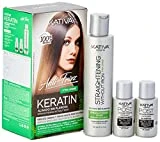 KATIVA Keratin Anti Frizz Xtra Shine - Kit Alisado Sin Plancha, Verde, 270 G