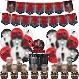 Stranger Things Decoración Cumpleaños Set - simyron Cake Happy Birthday Banners & Birthday Cake Cupcake Toppers & Globos Látex Pary Supplies para Fiesta temática Infantil