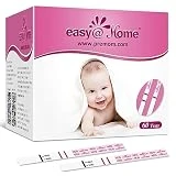 60 Test de Embarazo de Alta Sensibilidad: Easy@Home Prueba Rápida de hCG 10mIU/mL de Orina丨Tiras de Detección Temprana de Gravidez con App Inteligente Premom
