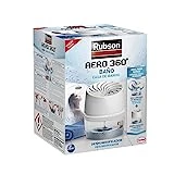 Rubson AERO 360º Baño, deshumidificador portátil sin cable para baño, absorbe humedad para la circulación del aire, disipador de condensación antihumedad, dispositivo y tableta (450 g)