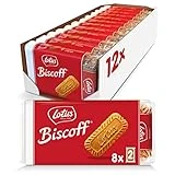 Lotus Biscoff | Galleta Original Caramelizada | Envueltas en Packs de 2 | Vegana | 12 x (8 x 2 packs) | 1,48kg