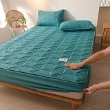 JIANINGHOME Funda de cama ajustable de 48 x 74 cm, suave debajo de la cama hecha de 100% algodón, protector de colchón transpirable, cubrecolchón, cubrecolchón