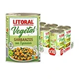 LITORAL Vegetal Garbanzos con Espinacas - Plato Preparado Sin Gluten - Pack de 10x425g - Total: 4.25kg