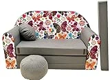 Pro Cosmo Sofá Cama para niños + Puf/Reposapies y Almohada - A33