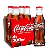 Coca-Cola Sabor Original - Refresco de cola - Pack 4 botellas de vidrio 200 ml