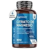 Citrato de Magnesio 1480mg, 240 Cápsulas Veganas - 440mg de Magnesio Puro de Alta Biodisponibilidad, Reduce Cansancio y Fatiga, Equilibra los Electrolitos, Suplemento Deportivo