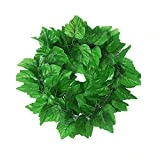 CINY 12 Guirnaldas De Hiedra Artificial, Hojas Verdes Plantas Falsas, Parra para La Decoración De La Pared del Jardín del Hogar De La Fiesta De Bodas Valla De Jardinería Al Aire Libre (Hojas De UVA)