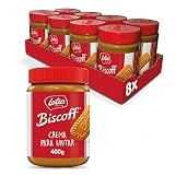 Lotus Biscoff | Crema para Untar | Original | Sabor Original Caramelizado | Vegano | Sin Aromas ni Colorantes Artificiales | 8 x 400g | 3,2kg