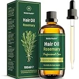 Aceite capilar con aceite de romero, biotina, vitamina E y B7-100ml con pipeta para una fácil dosificación